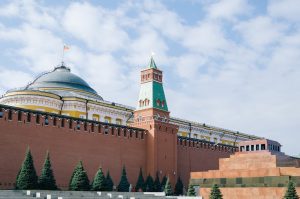 Walls and towers of the Moscow Kremlin, Russia