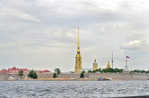 Peter and Paul Fortress on the Neva River in St. Petersburg