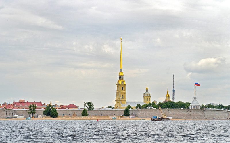 Peter and Paul Fortress on the Neva River in St. Petersburg