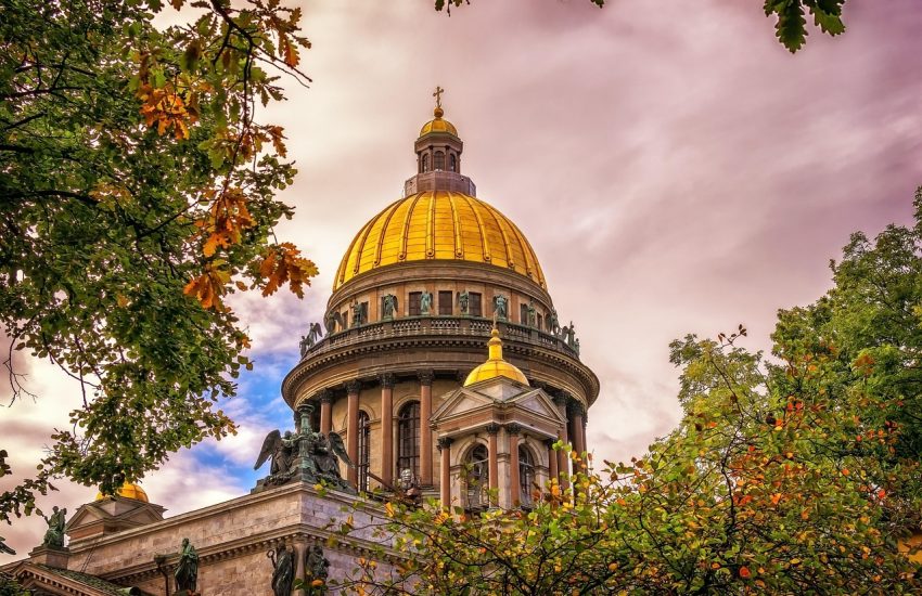 St. Isaac’s Cathedral and the skyline of St. Petersburg