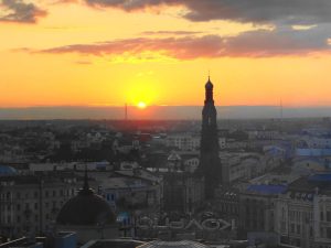 View over Kazan with the Kremlin and river