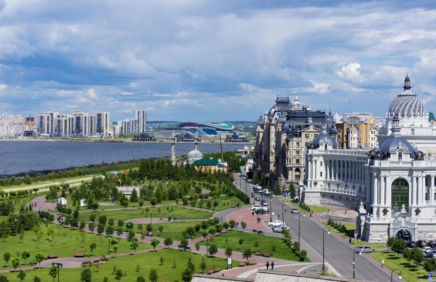 Central Kazan cityscape near the Kremlin