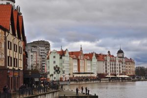 The Fishing Village quarter on the Pregolya River in Kaliningrad