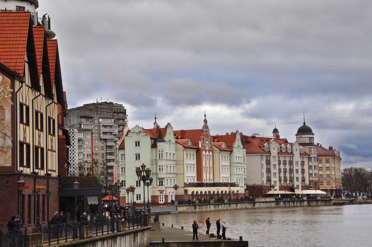 The Fishing Village quarter on the Pregolya River in Kaliningrad