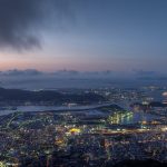 Night view of central Fukuoka near the Tenjin district