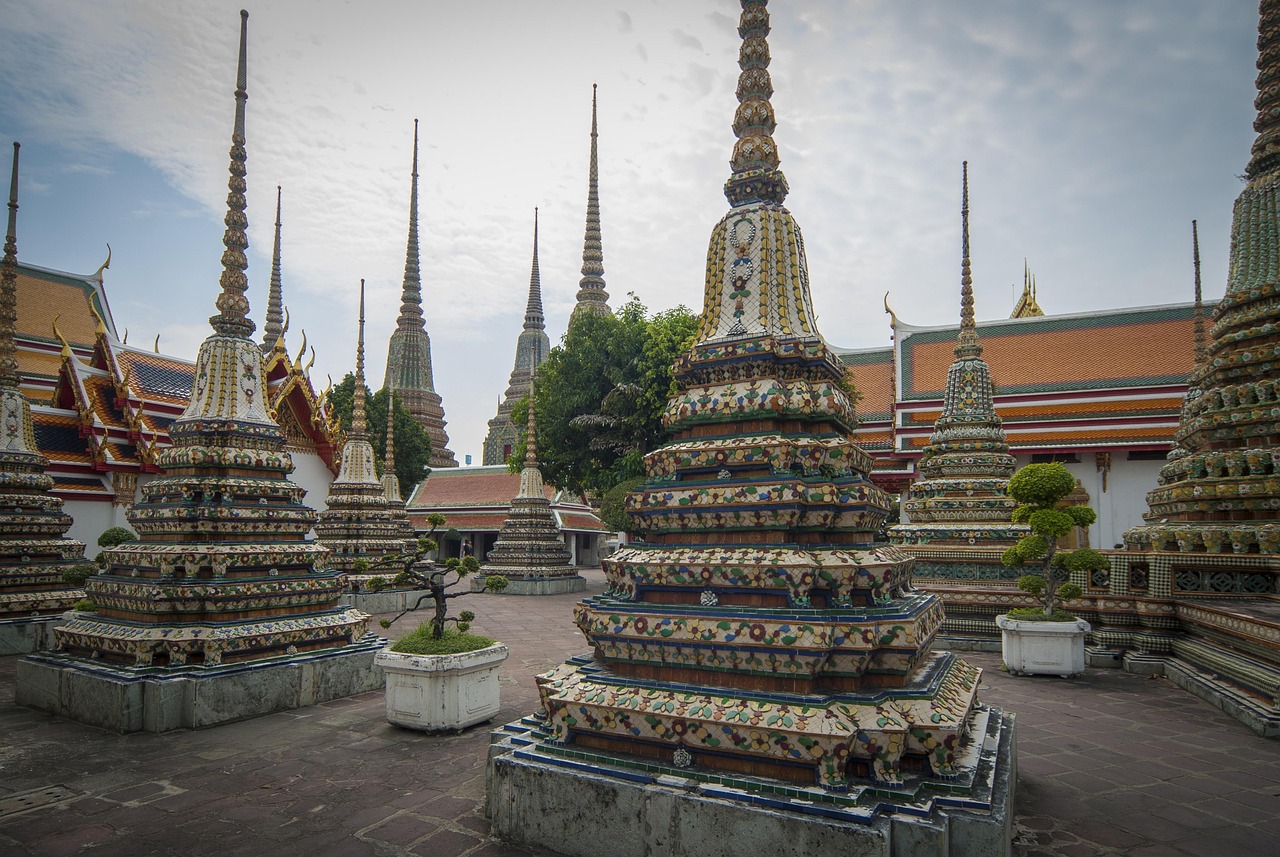 Ornate temple architecture at Wat Pho in Bangkok