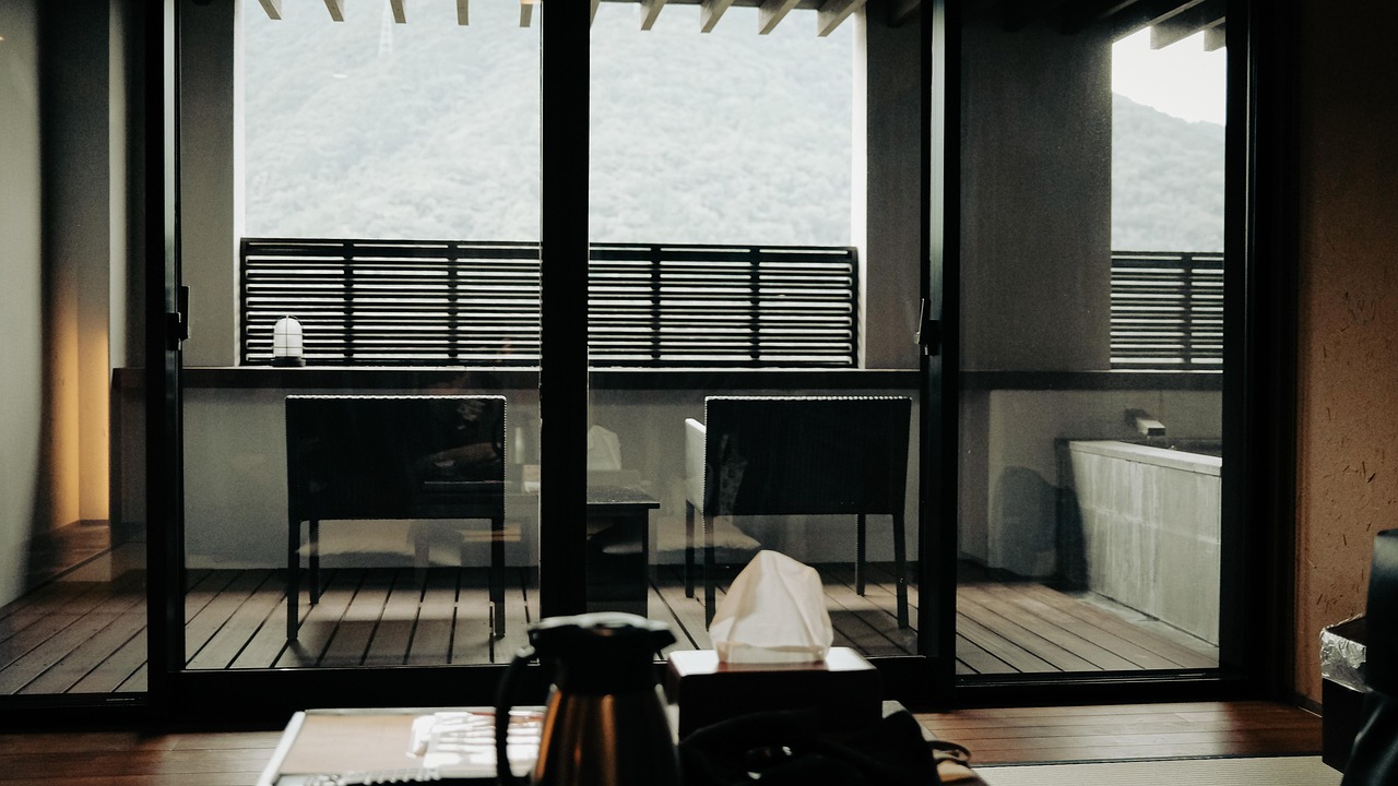 A traditional Hakone ryokan inn in a Japanese hot-spring setting