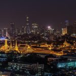 The golden spires of the Grand Palace in Bangkok