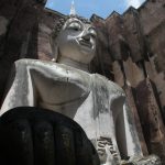 Giant seated Buddha at Wat Si Chum, Sukhothai, Thailand