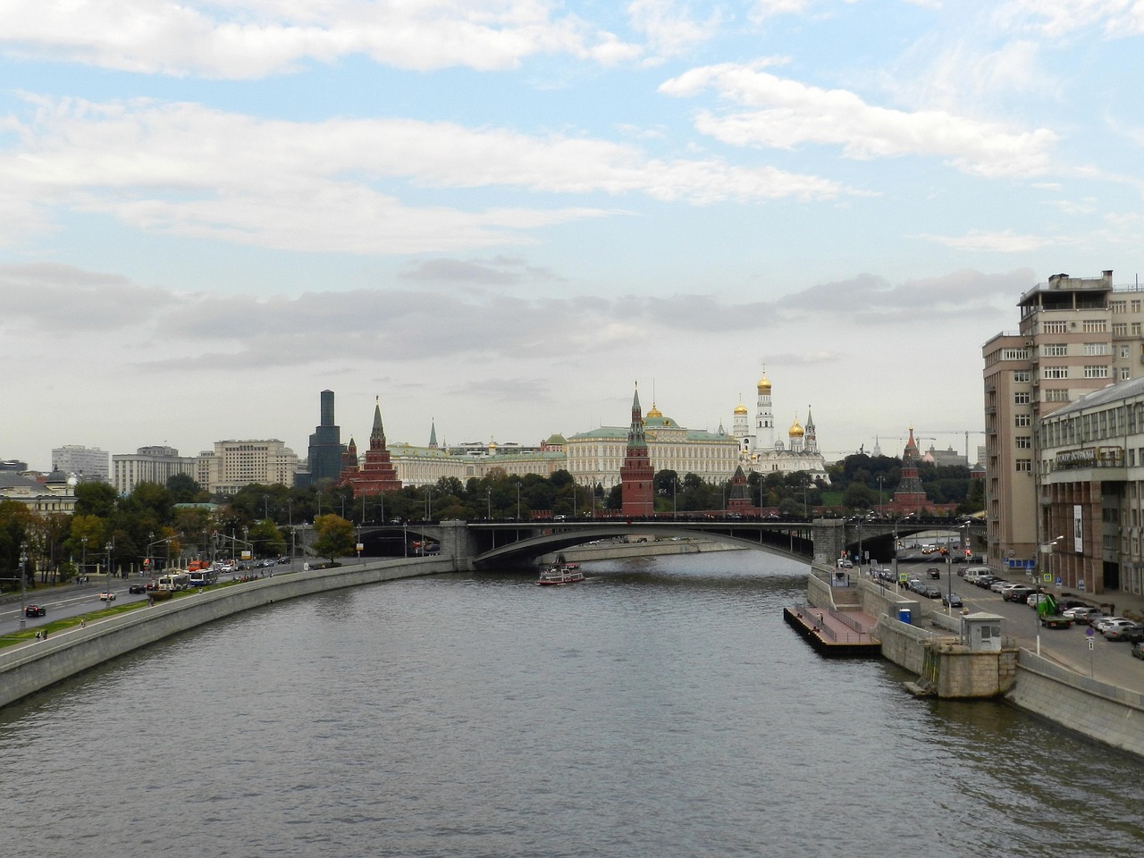Walls and towers of the Moscow Kremlin, Russia