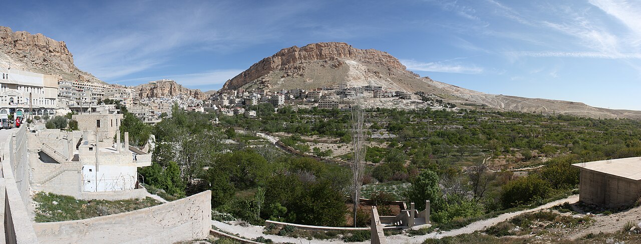 Panorama of Maaloula and its mountains
