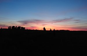 Sunset over Stonehenge, Wiltshire, England