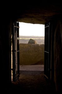 View from inside the passage of Newgrange, Ireland