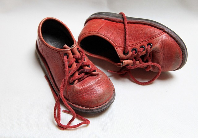 A small pair of children's shoes