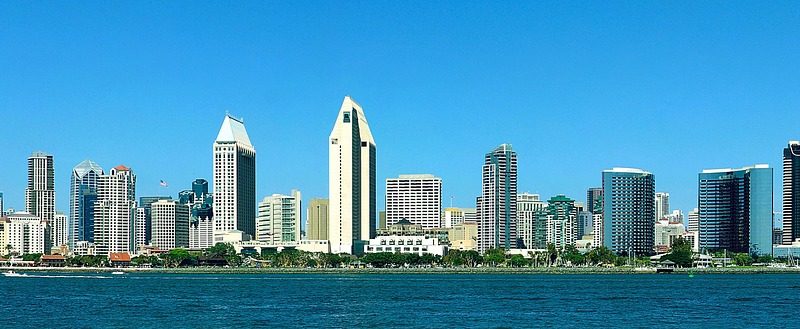 San Diego downtown skyline panorama