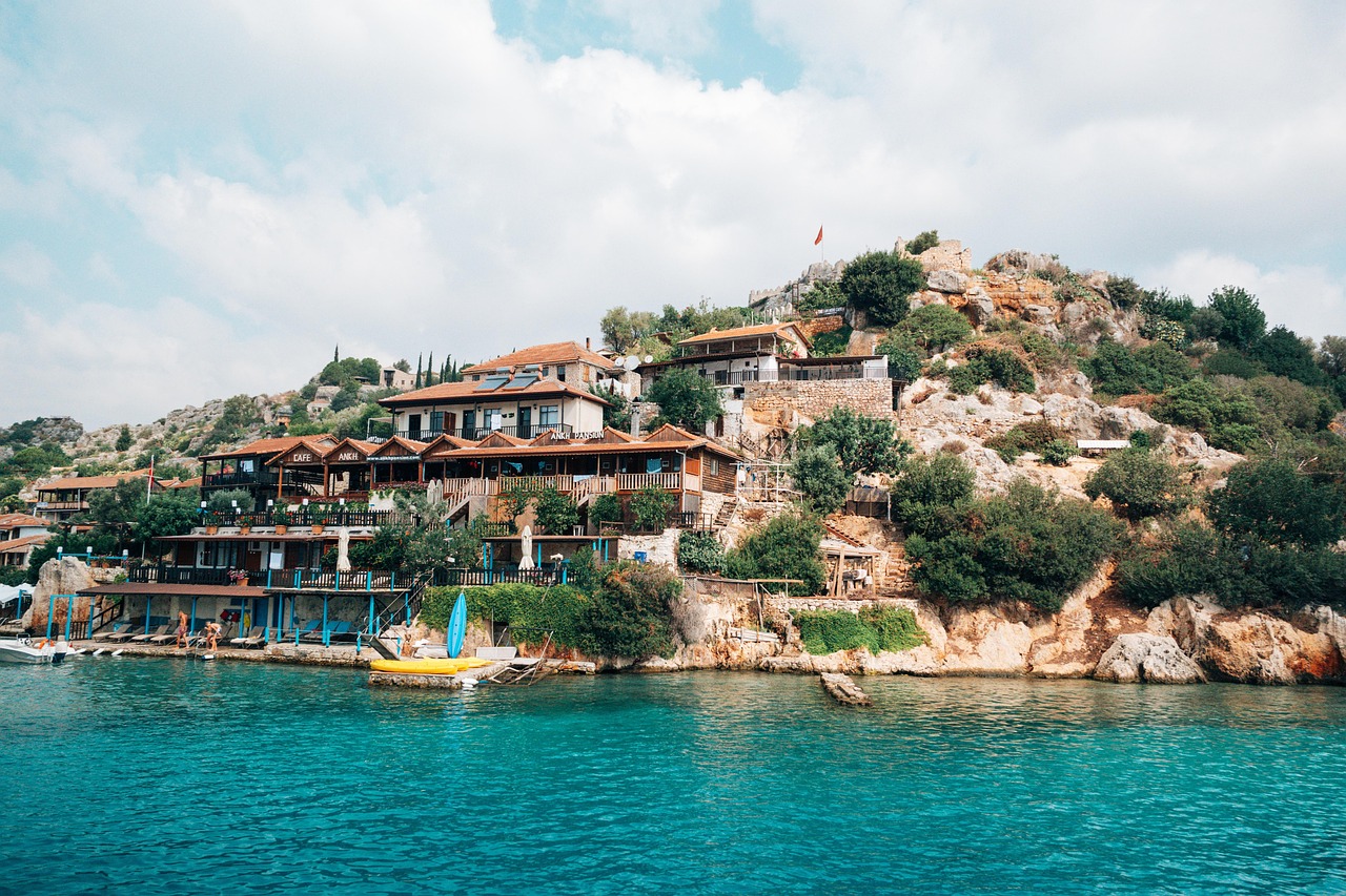 Aegean island scenery on the Turkish coast