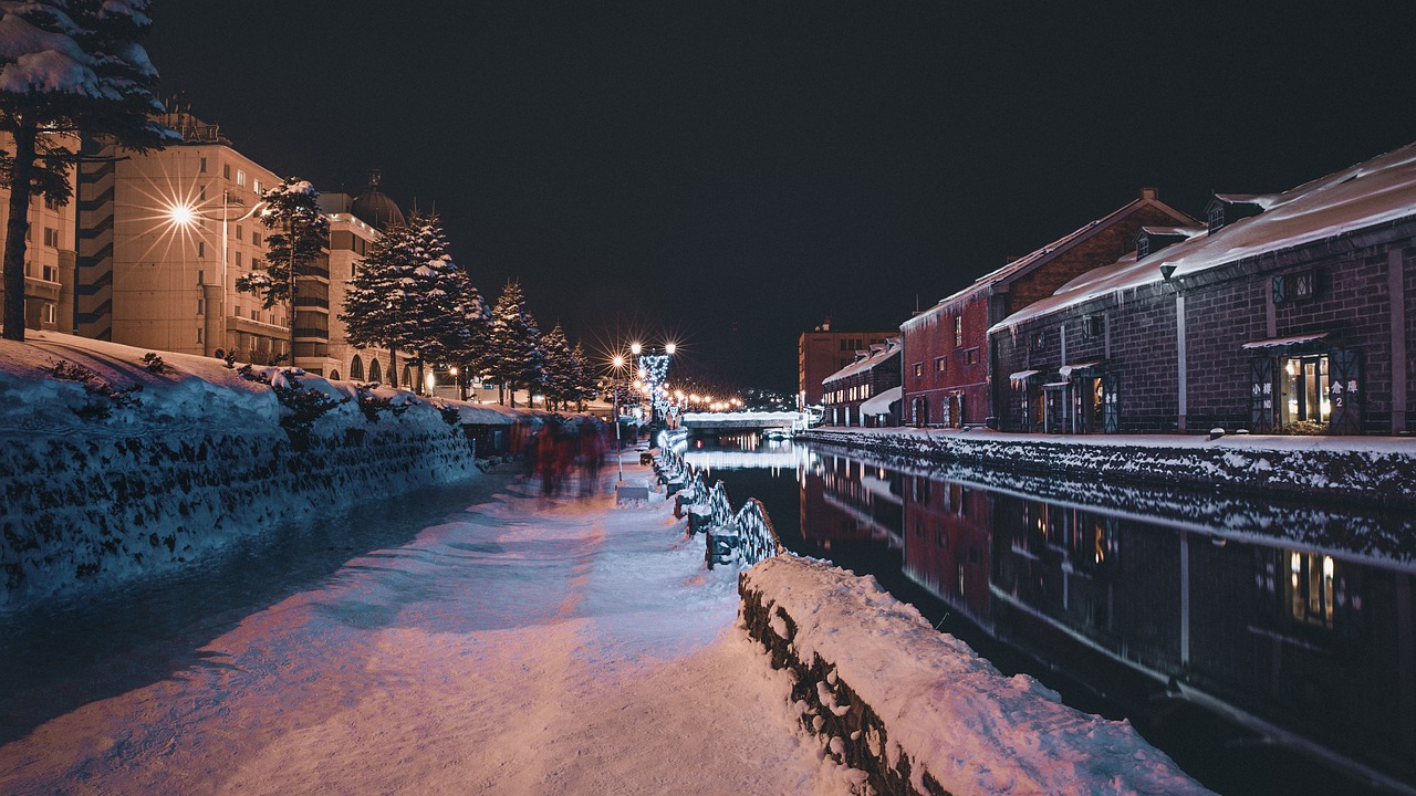 Snow-covered winter scenery in northern Japan, the cold homeland of the Ainu