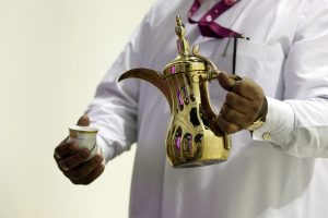 Arabian coffee served with dates, a centerpiece of Arab hospitality across the Middle East and the Gulf.
