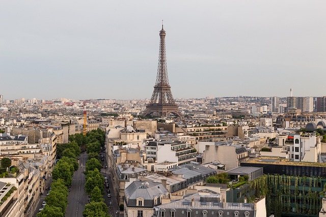 The Arc de Triomphe and the Champs-Elysees
