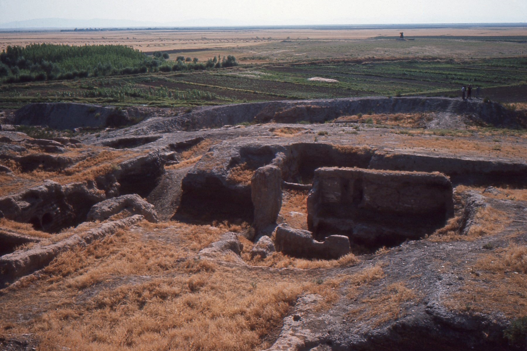 Çatalhöyük set within the wide, flat Konya Plain. Photo: Wikimedia Commons