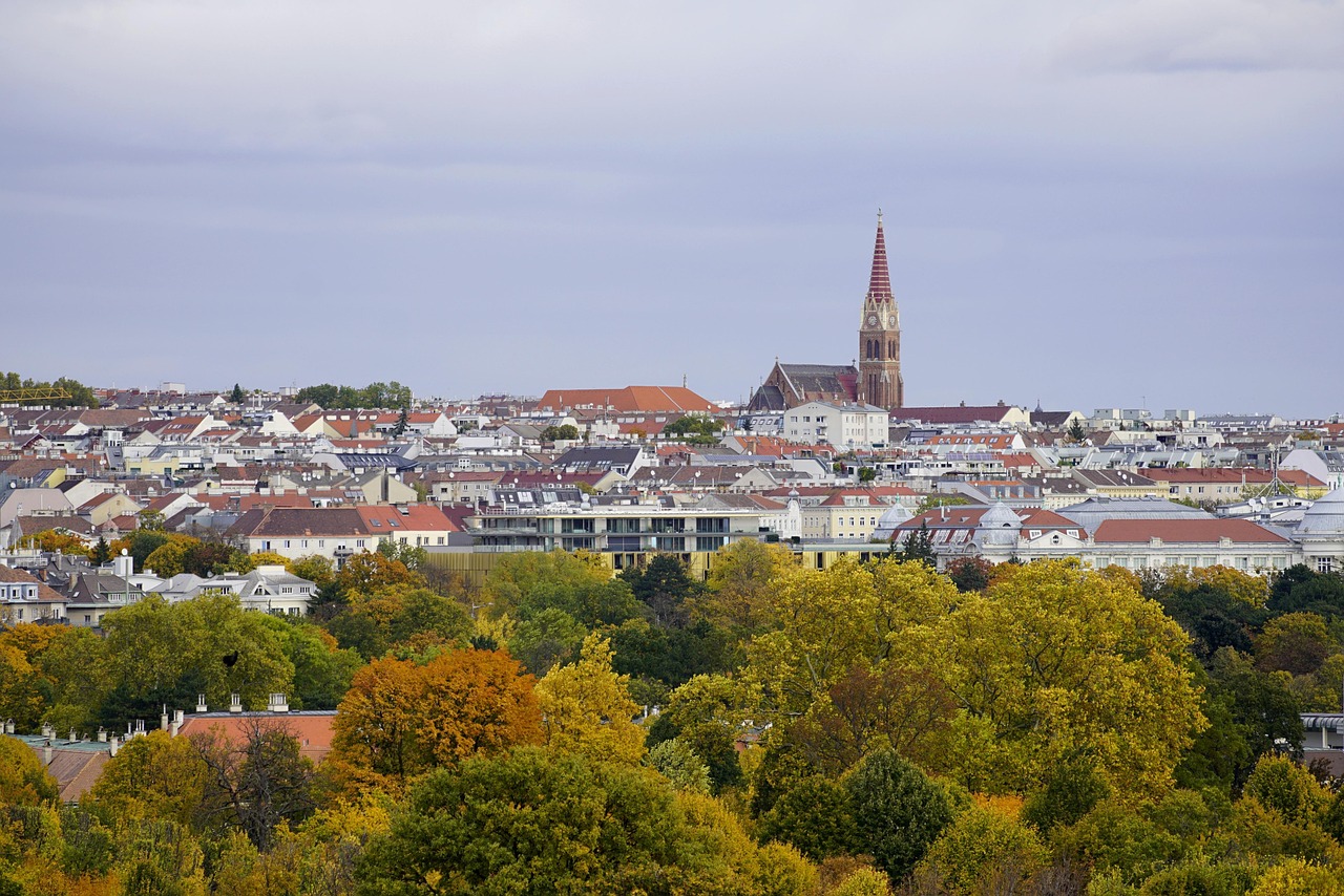 The historic centre of Vienna, the Austrian capital and former imperial seat