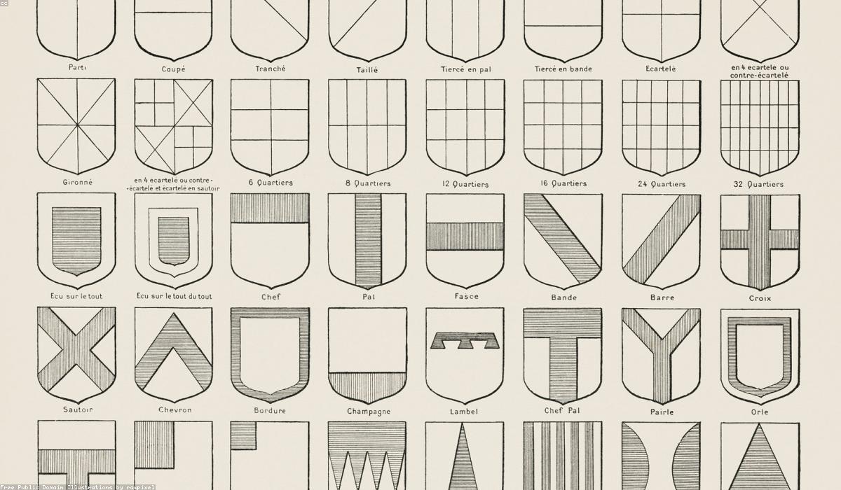 Medieval battle banners