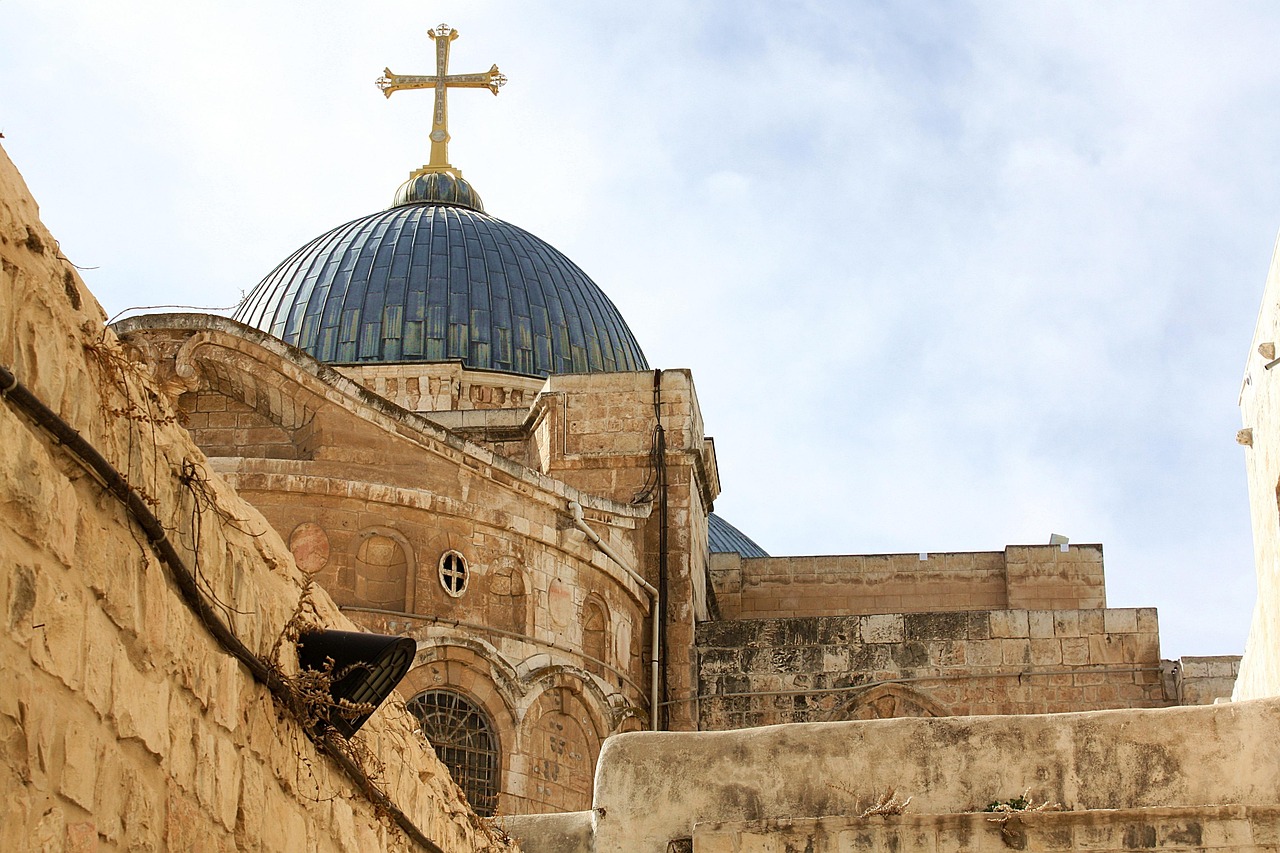 Facade of the Church of the Holy Sepulchre in Jerusalem