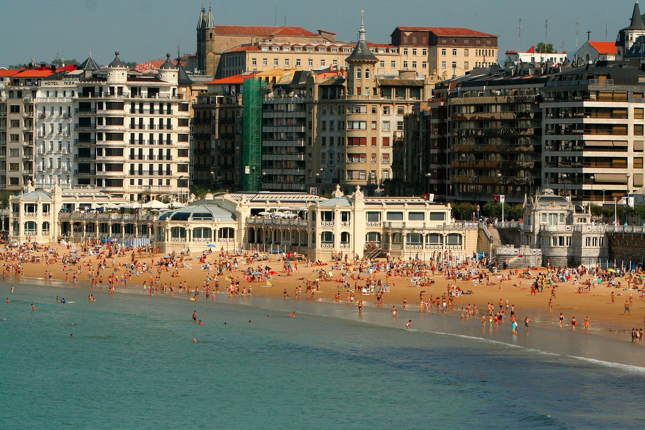 View over San Sebastian, a cultural heart of the Basque region
