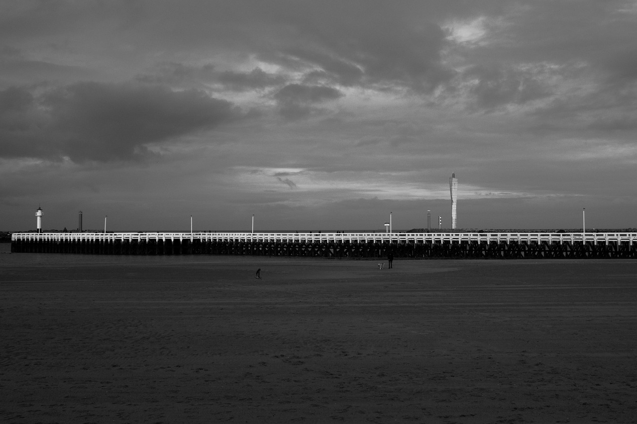 The Belgian coast along the North Sea