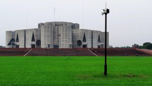 The National Parliament building in Dhaka, capital of Bangladesh