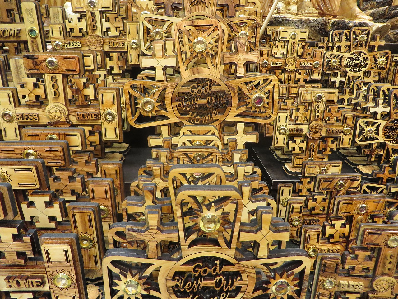 Olive-wood crosses, a traditional Bethlehem craft