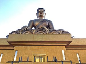 The great Buddha Dordenma statue overlooking Thimphu, the capital of Bhutan