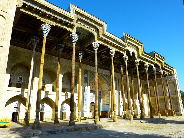 The Bolo Hauz Mosque in Bukhara