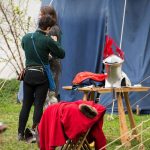 Medieval knights in battle
