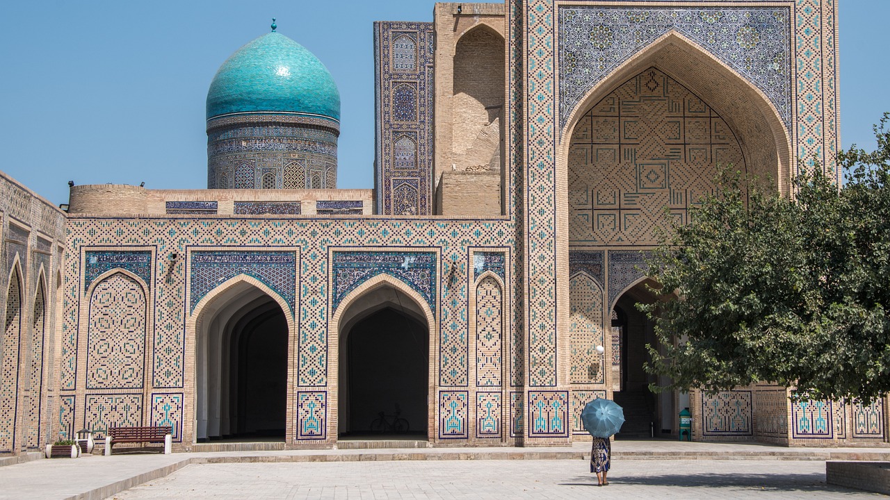 The skyline of Bukhara in Uzbekistan