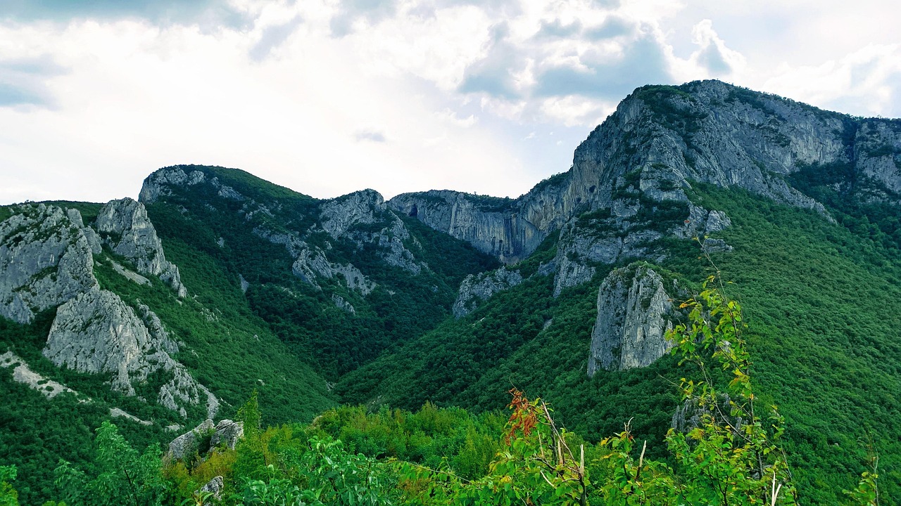 The mountains that cover much of the Bulgarian landscape