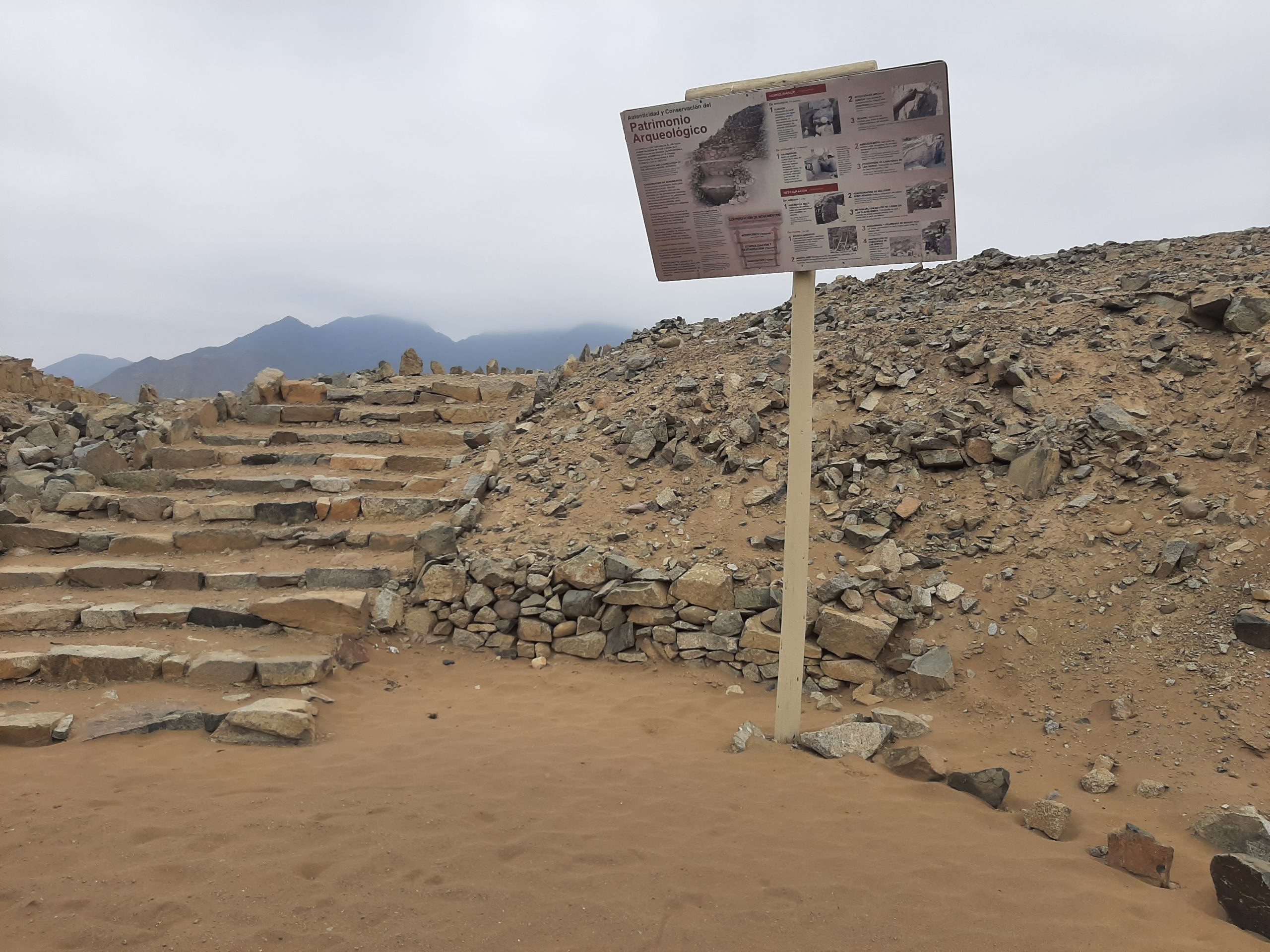 Open plazas and structures at Caral