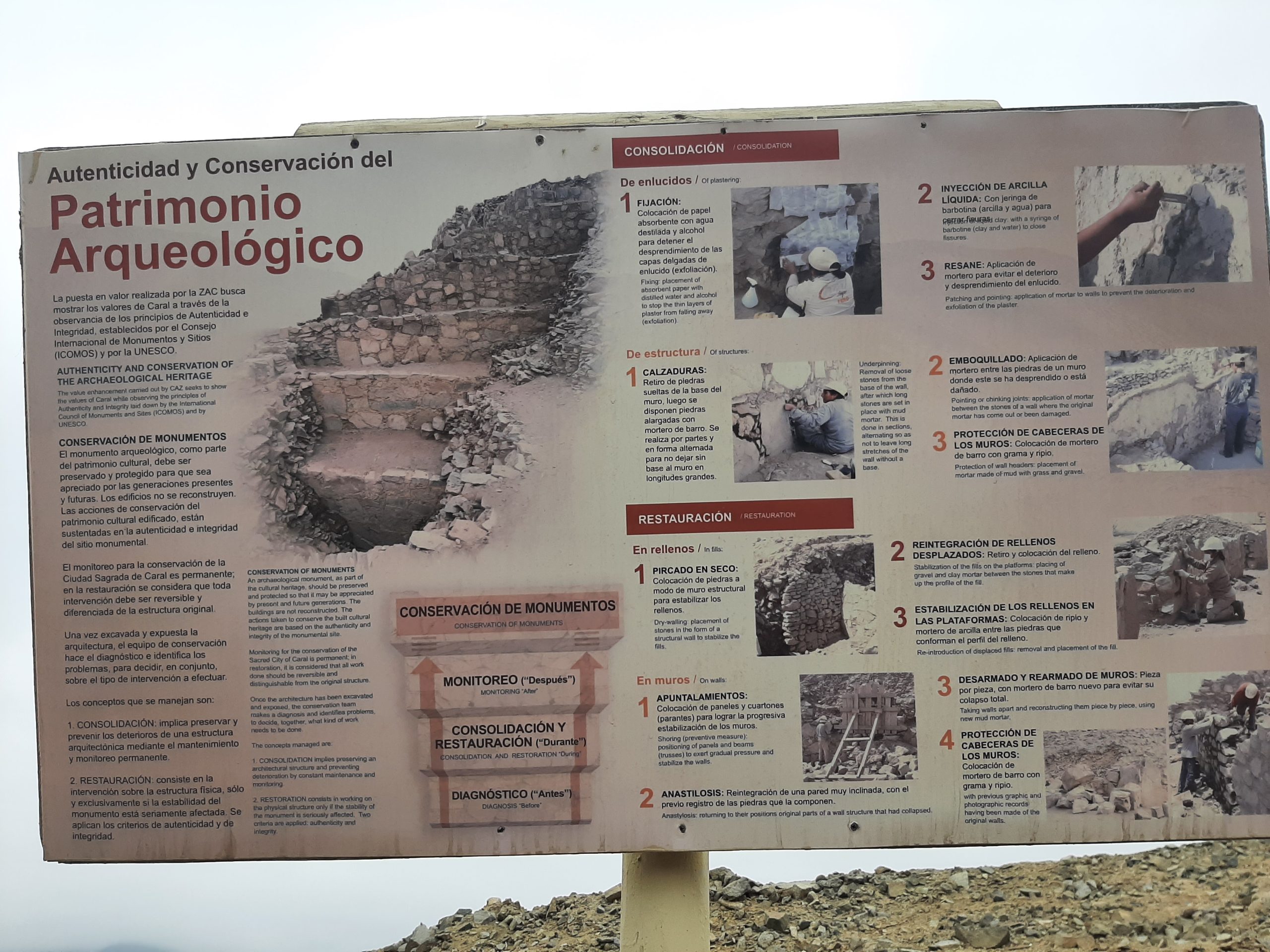 Excavated structures across the Caral site