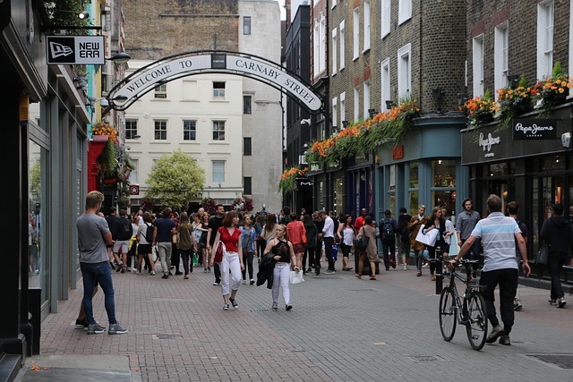 Independent shops along Carnaby Street