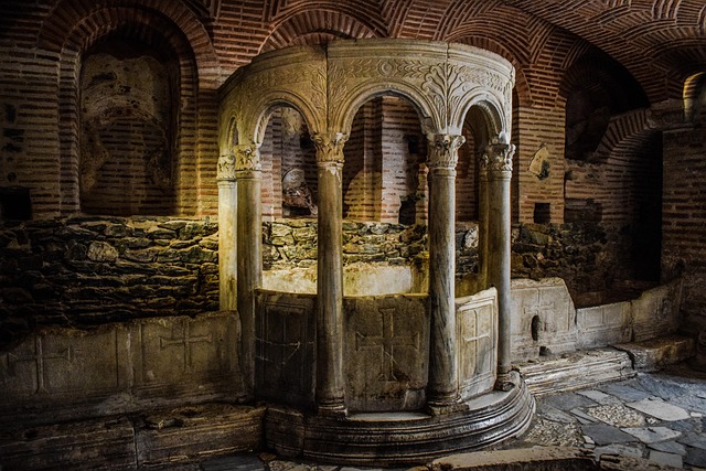 Stacked bones in the Catacombs of Paris