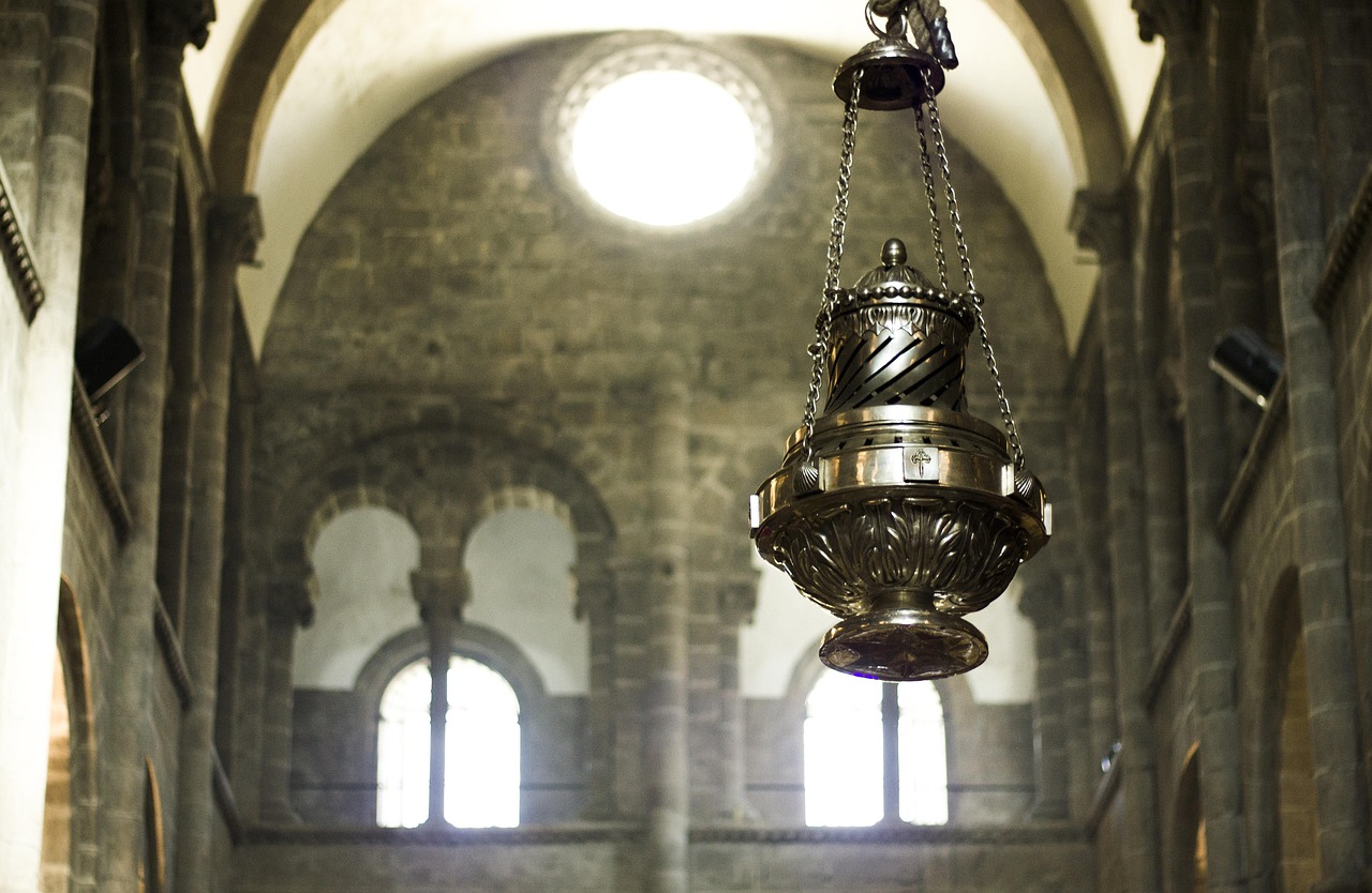 The Botafumeiro swinging in Santiago Cathedral