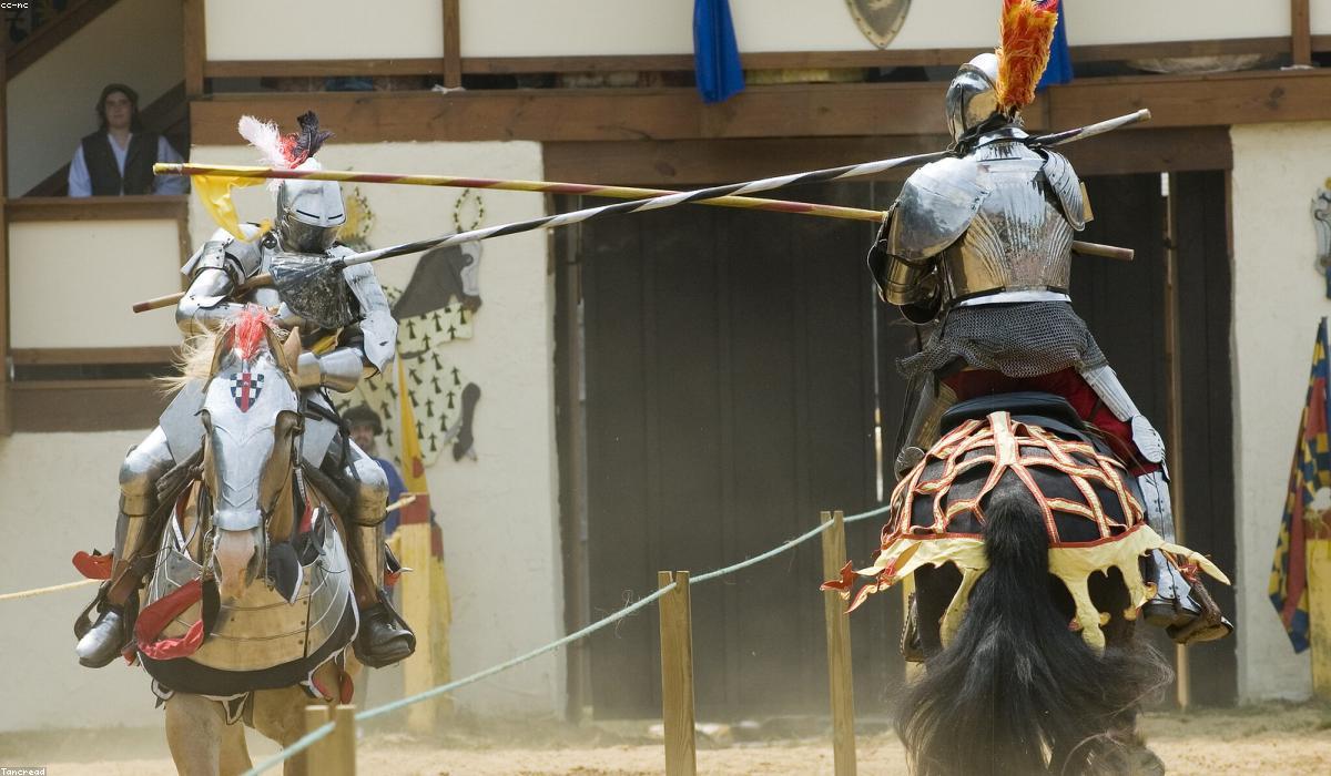 Medieval cavalry charge
