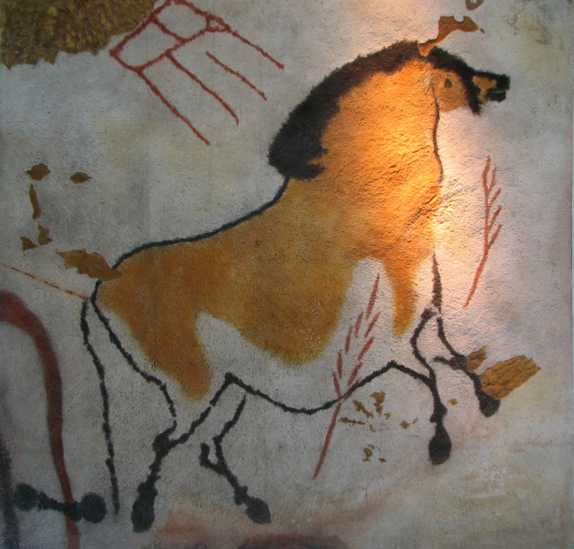 A painted horse from Lascaux, in southwestern France. The animals are rendered with a confidence that still startles people today.