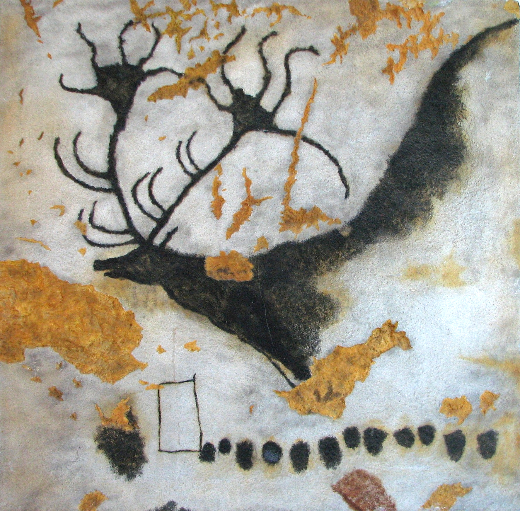 A great deer, or Megaloceros, from Lascaux. The painters clearly knew these animals intimately and captured their character.