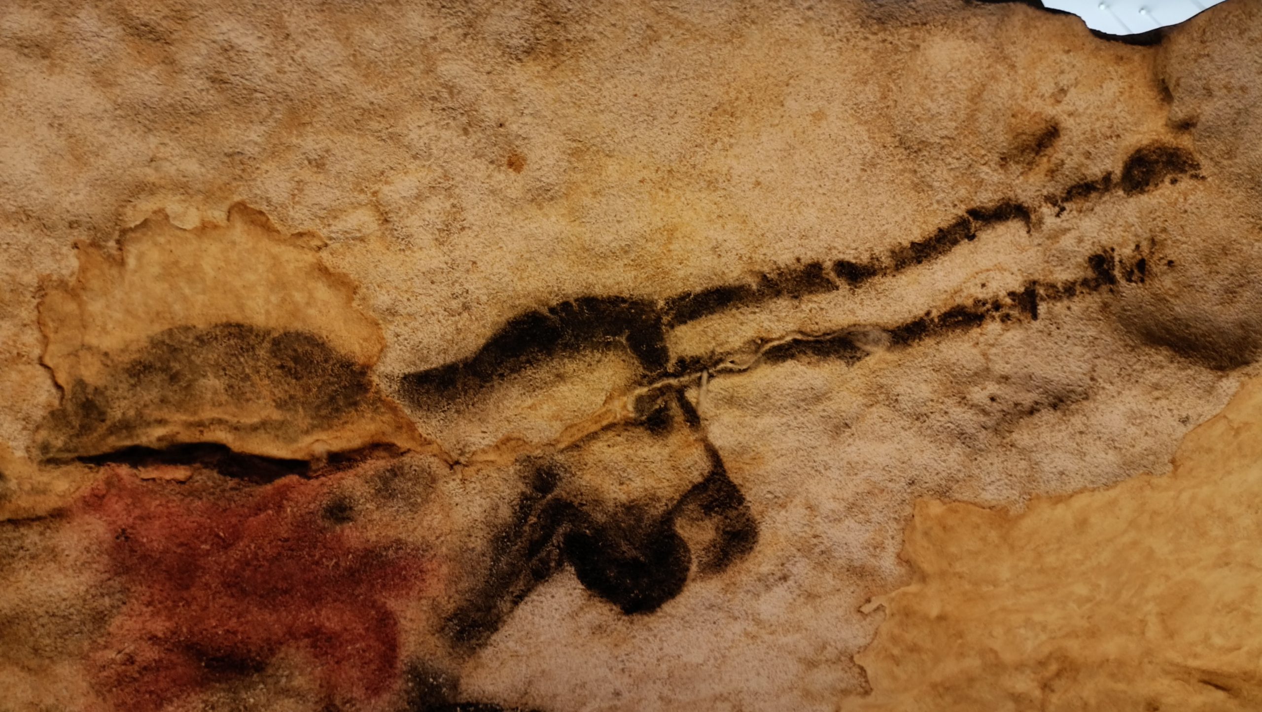 A modern full-scale replica recreating the cave paintings, built so visitors can experience the art without damaging the fragile originals.