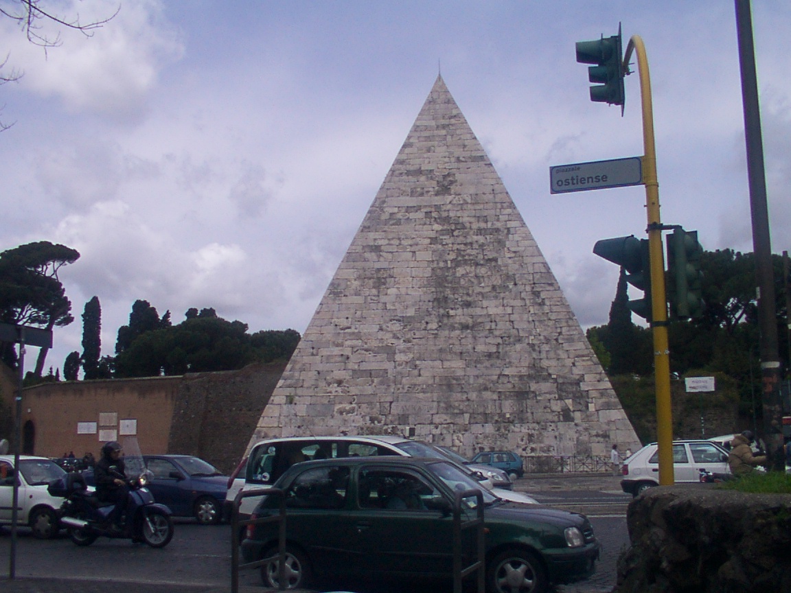 The Pyramid of Cestius beside the ancient gate