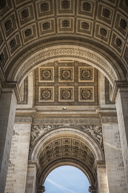 The Arc de Triomphe on the Champs-Elysees