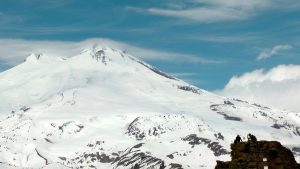 The high North Caucasus near Mount Elbrus, the great mountain wall that defines the region.
