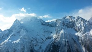 The rugged highland landscape of the North Caucasus, a terrain that shaped a fiercely independent people.