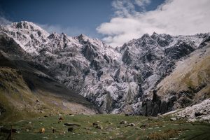 The mountains of the Caucasus, whose valleys have sheltered the peoples of the region through every invasion.